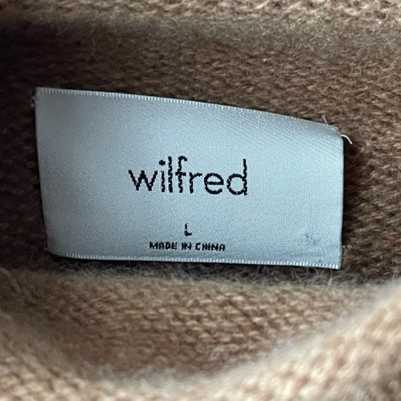 Aritzia Wilfred Luxe Cashmere Cyprie mock neck Sweater in rich chestnut large - Picture 11 of 14